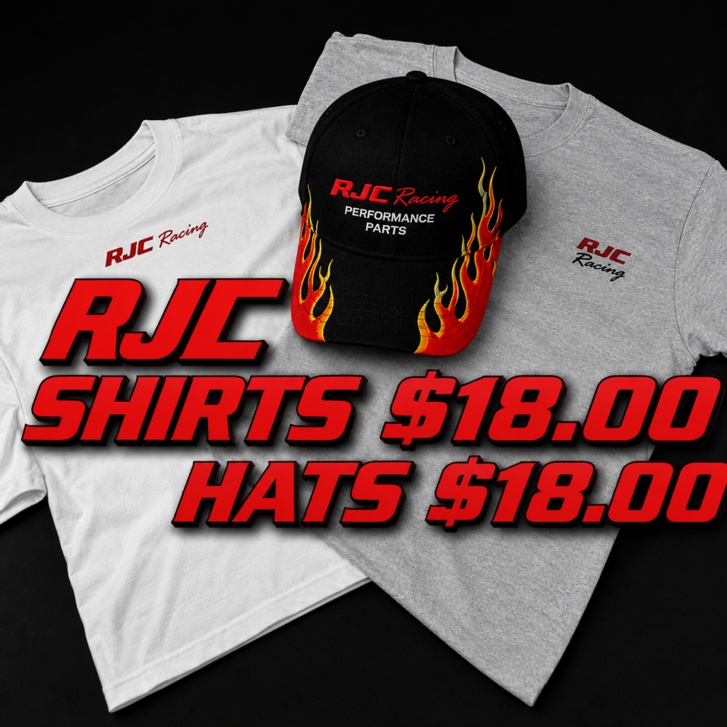 RJC shirts and hats priced at $18.