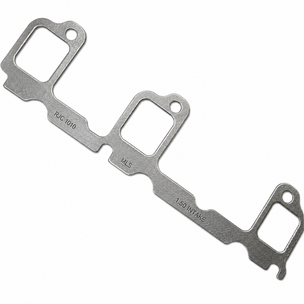 Metal exhaust manifold gasket with multiple ports.