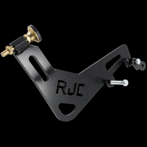Black metal bracket with screws, RJC logo.