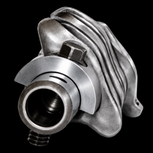 Metallic mechanical part with a textured surface.