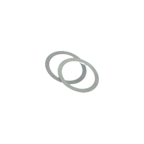 Metal gaskets on white background
