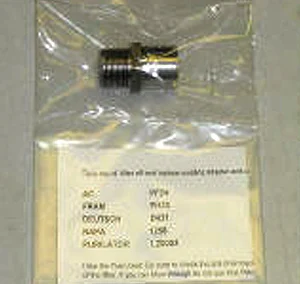 New threaded oil drain adapter with label