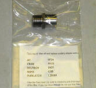 New threaded oil drain adapter with label