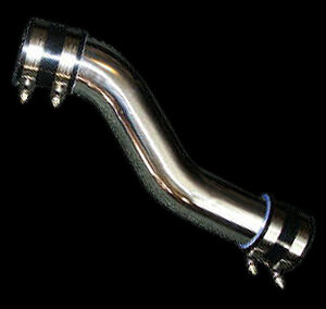 Polished metal exhaust pipe