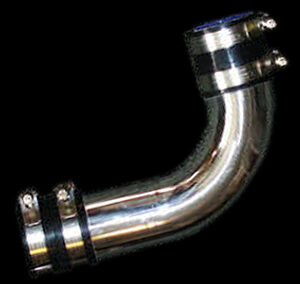 Chrome intercooler pipe with clamps