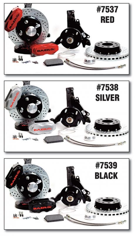 Performance brake system options with different caliper colors