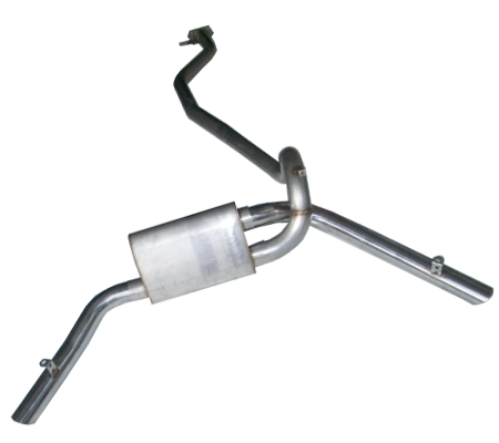 Vehicle exhaust kit with muffler
