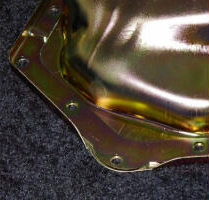New gold oil pan