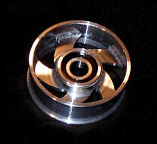 Shiny metal impeller