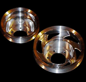 Lightweight aluminum engine pulleys