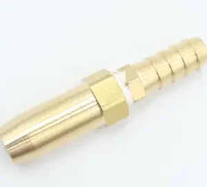 Metal barbed fitting, hose connector