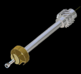 Industrial component: shaft, gear, washer, bolt