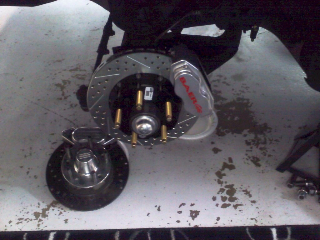 New Baer drilled brake rotor and caliper