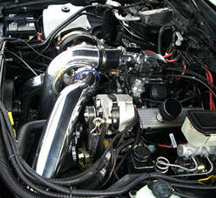 Polished chrome performance vehicle engine