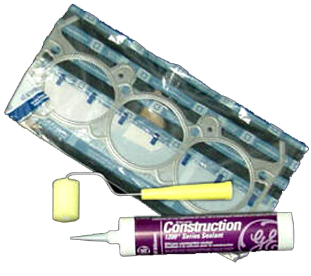 Engine gasket, roller, and sealant