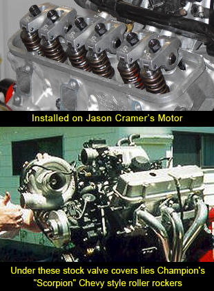 Chevy style roller rockers on motor