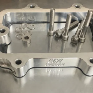 CNC machined aluminum cover plate and hardware