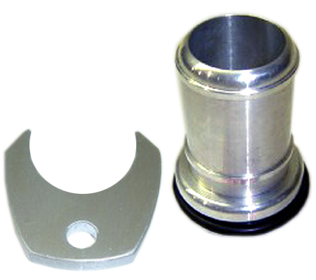 Metal automotive hose connector and clip