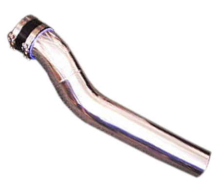 Chrome fuel filler neck with clamp