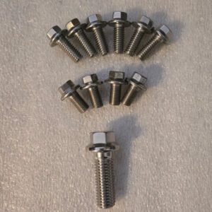 Shiny silver industrial fasteners